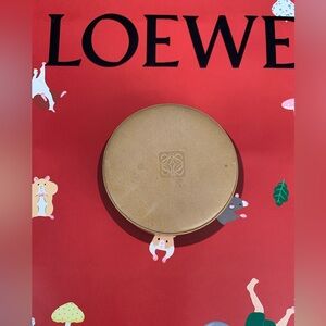Loewe Tan Round Leather Jewelry Box/Case